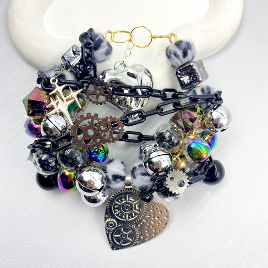 Steampunk Steel Beads For Hanging ornament(Miki)-BD