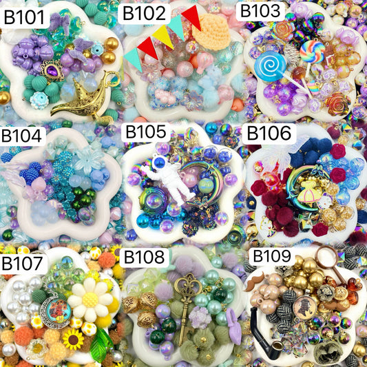 16mm Car Hanger/Ornament Making Beads Mix – 16mm Beads with Hooks, Acrylic/Resin/Glass Beads