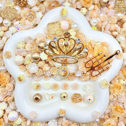 Crowned In Gold - Nail & Beads Mix-glow(miki)- NailC