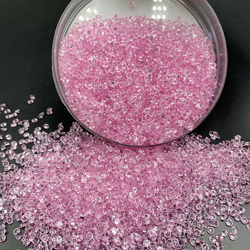 3mm(0.12 in) Pink Diamond Pointyback Transparent Resin Rhinestone (No Luminous) - 4 Colors