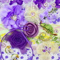 【Buy One Get One Equal Volumn For Free】Purple & Green - Fabrics Live Mix-(miki)supermix