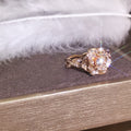 【Discount】White/Rose Gold Rose-Shaped Ring with Zircon - BL1