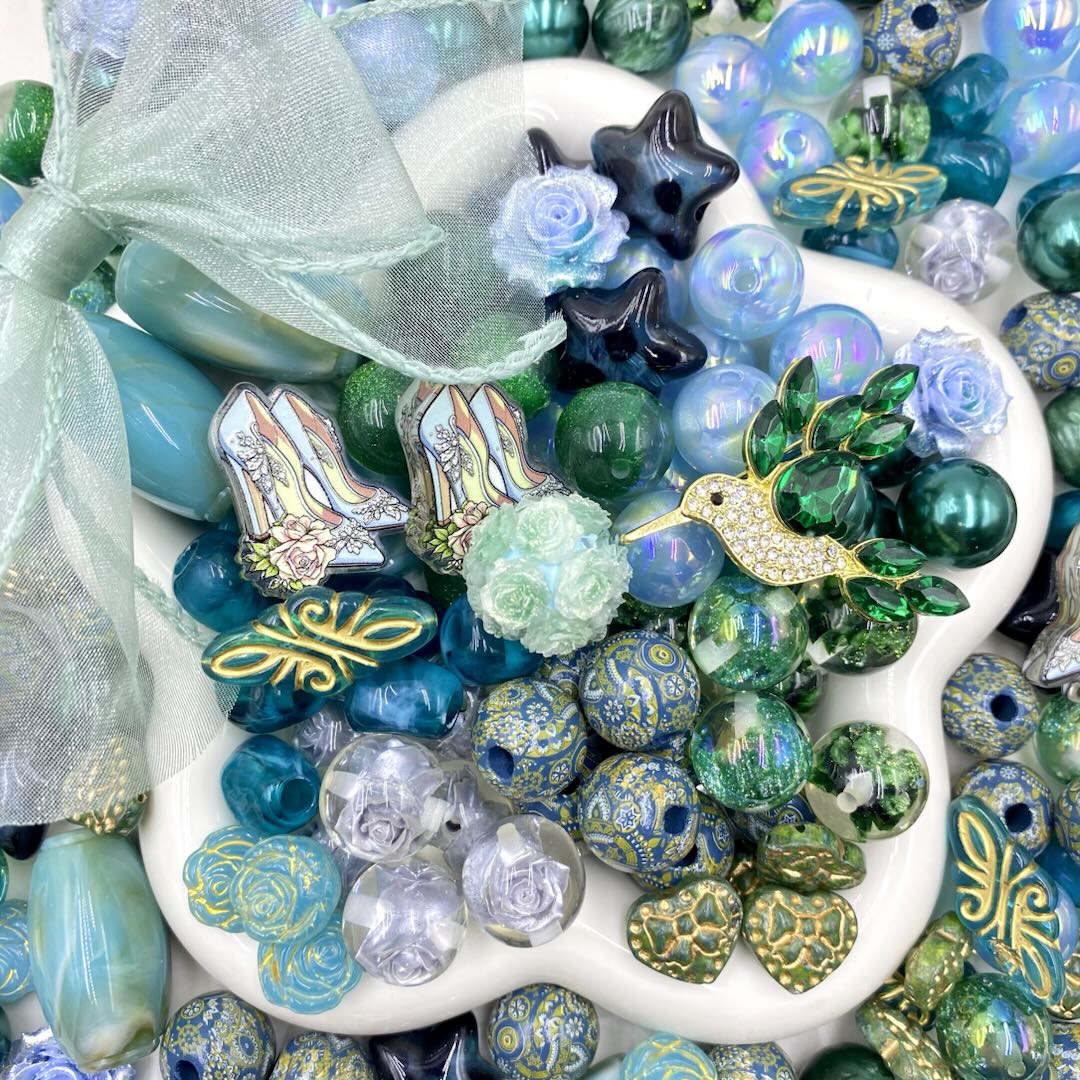 16mm Keychain/Pen Making DIY Beads Mix – 16/20mm Silicone, Resin & Acrylic Beads