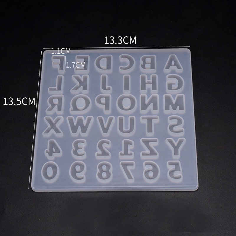 Distorted Alphabet and Arabic Numerals - Epoxy Resin Mold Bundle