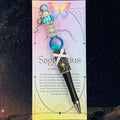 Celestial Scribe - 12 Zodiac Sign  Beaded Pen, Kosbling Handmade