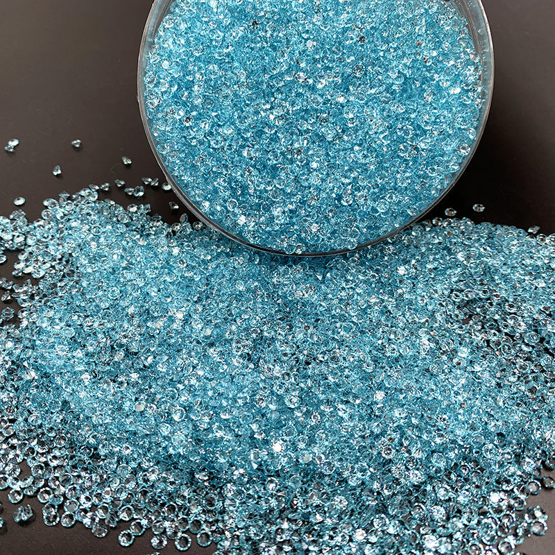 3mm(0.12 in) Blue Diamond Pointyback Transparent Resin Rhinestone (No Luminous) - 11 Colors