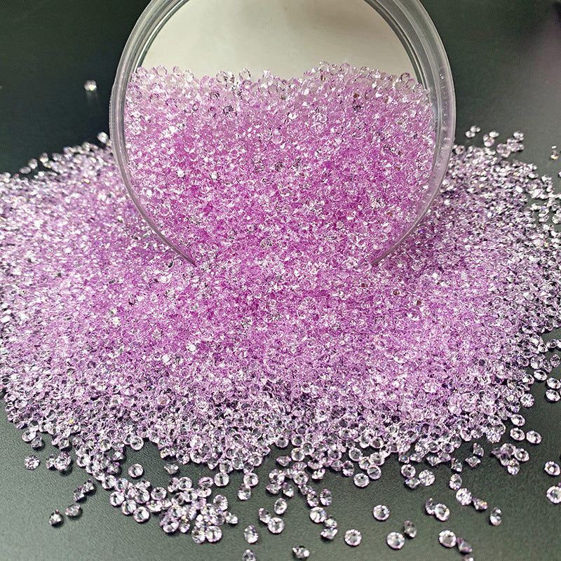 3mm(0.12 in) Purple Diamond Pointyback Transparent Resin Rhinestone (No Luminous) - 7 Colors