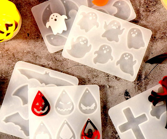 Halloween DIY Earrings Necklace Ghost Silicone resin mold