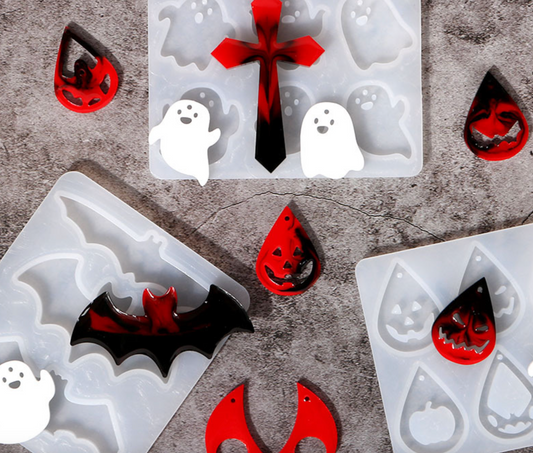 Halloween DIY Earrings Necklace Ghost Silicone resin mold