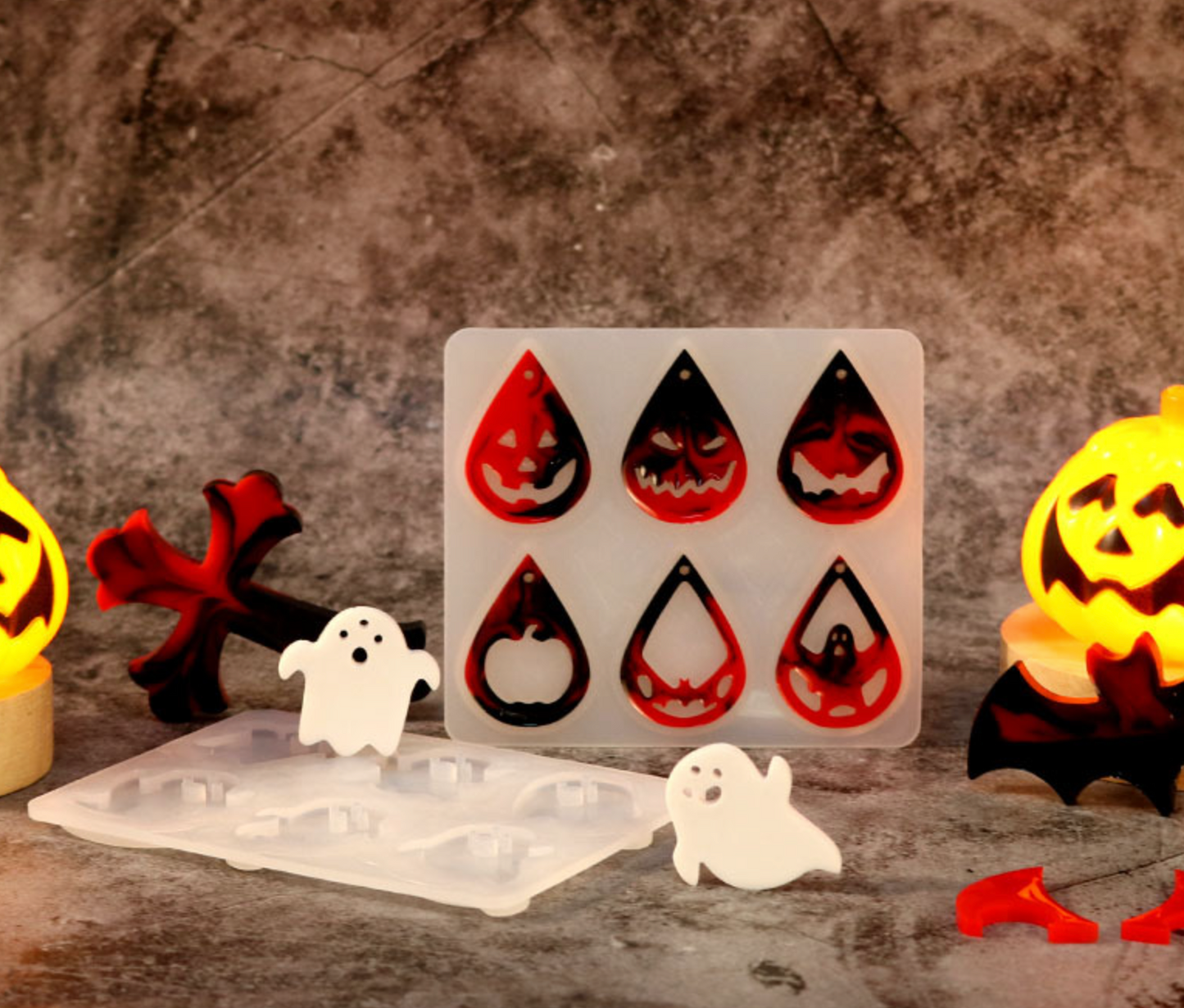 Halloween DIY Earrings Necklace Ghost Silicone resin mold