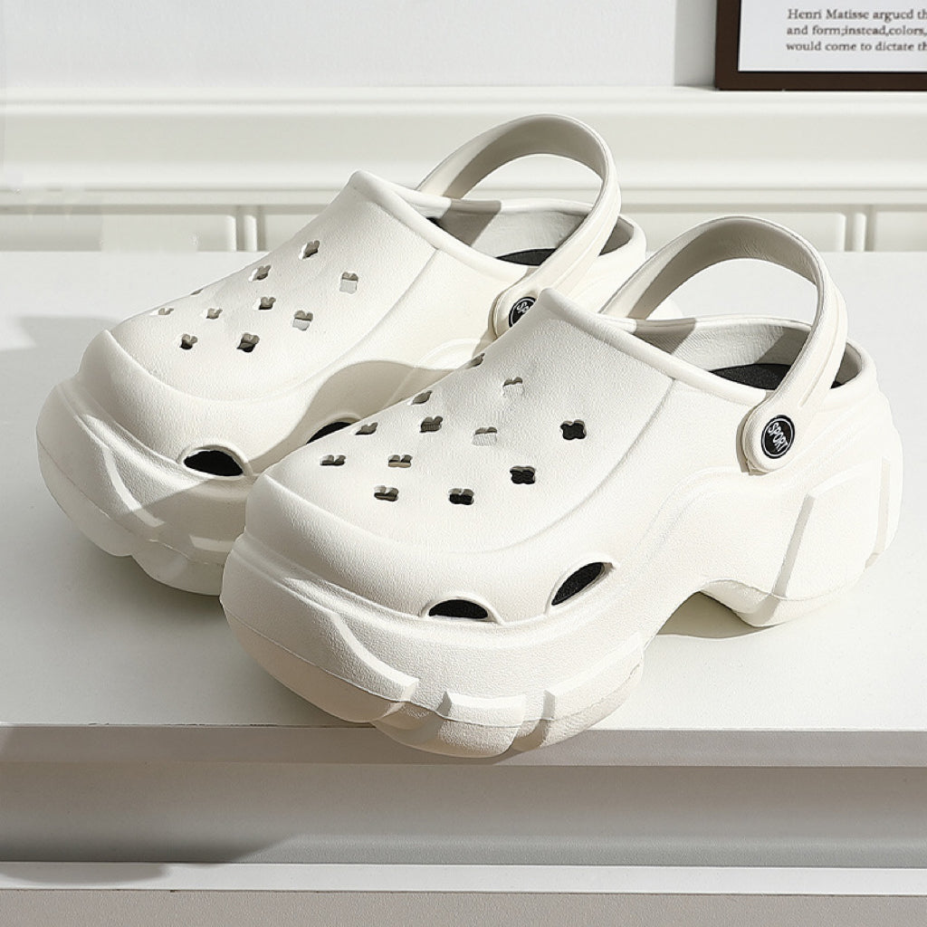 Premium Fruit Green, White Clogs