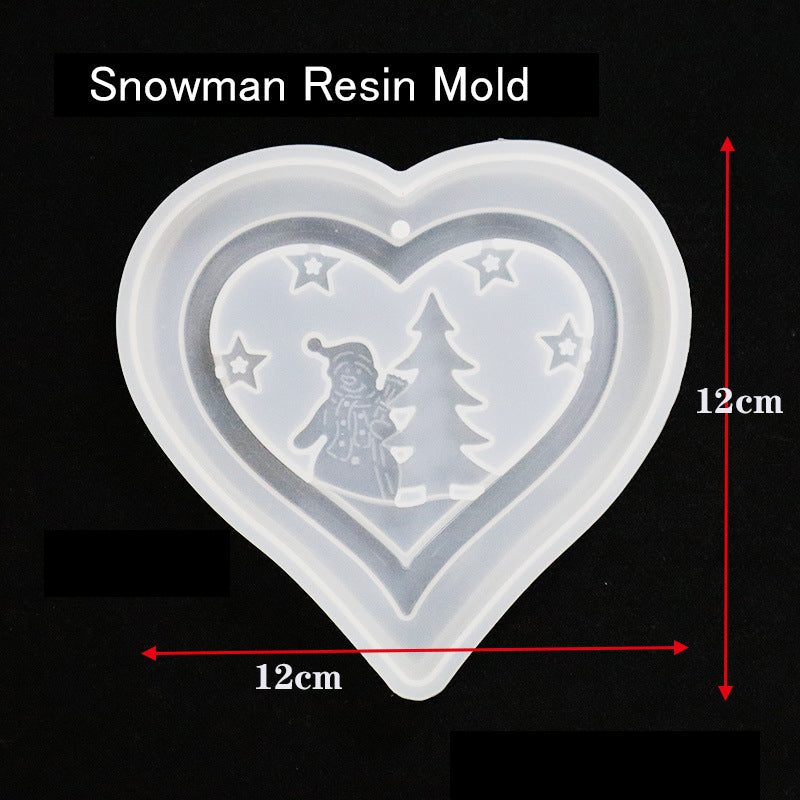 Christmas tree snowman Elk Christmas house listing resin silicone mold