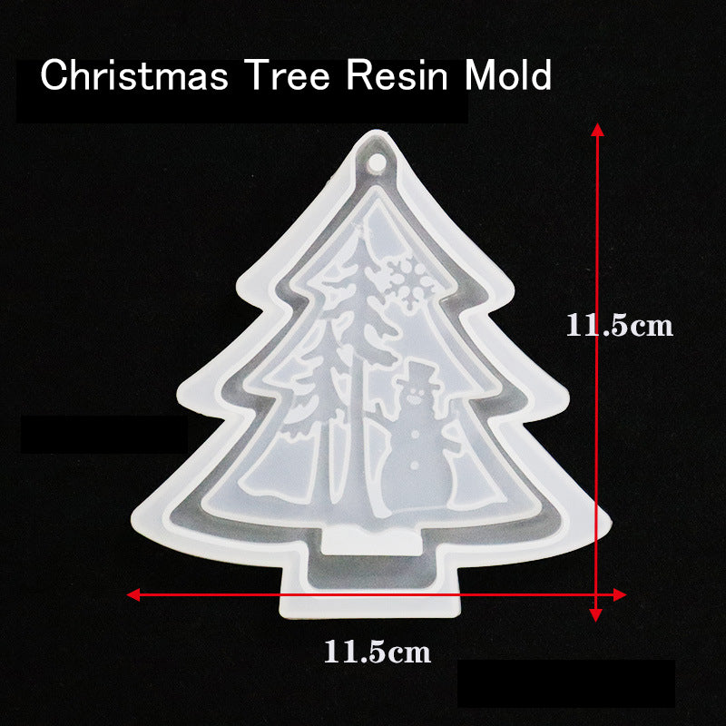 Christmas tree snowman Elk Christmas house listing resin silicone mold