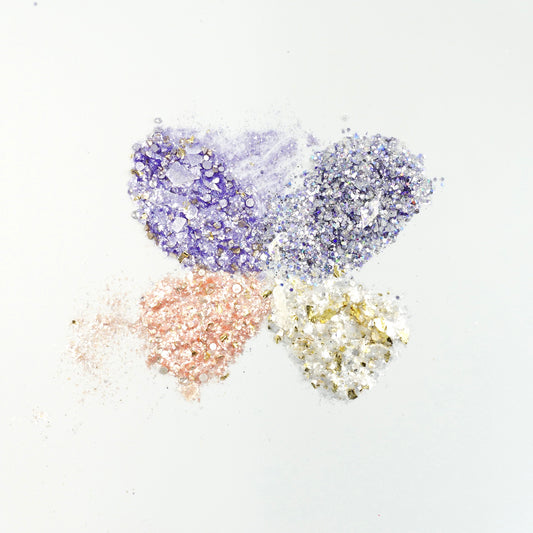 Milkyway Glitter Mix of Crystal Glitter, Fine and Chucky Glitter, Shellflakes