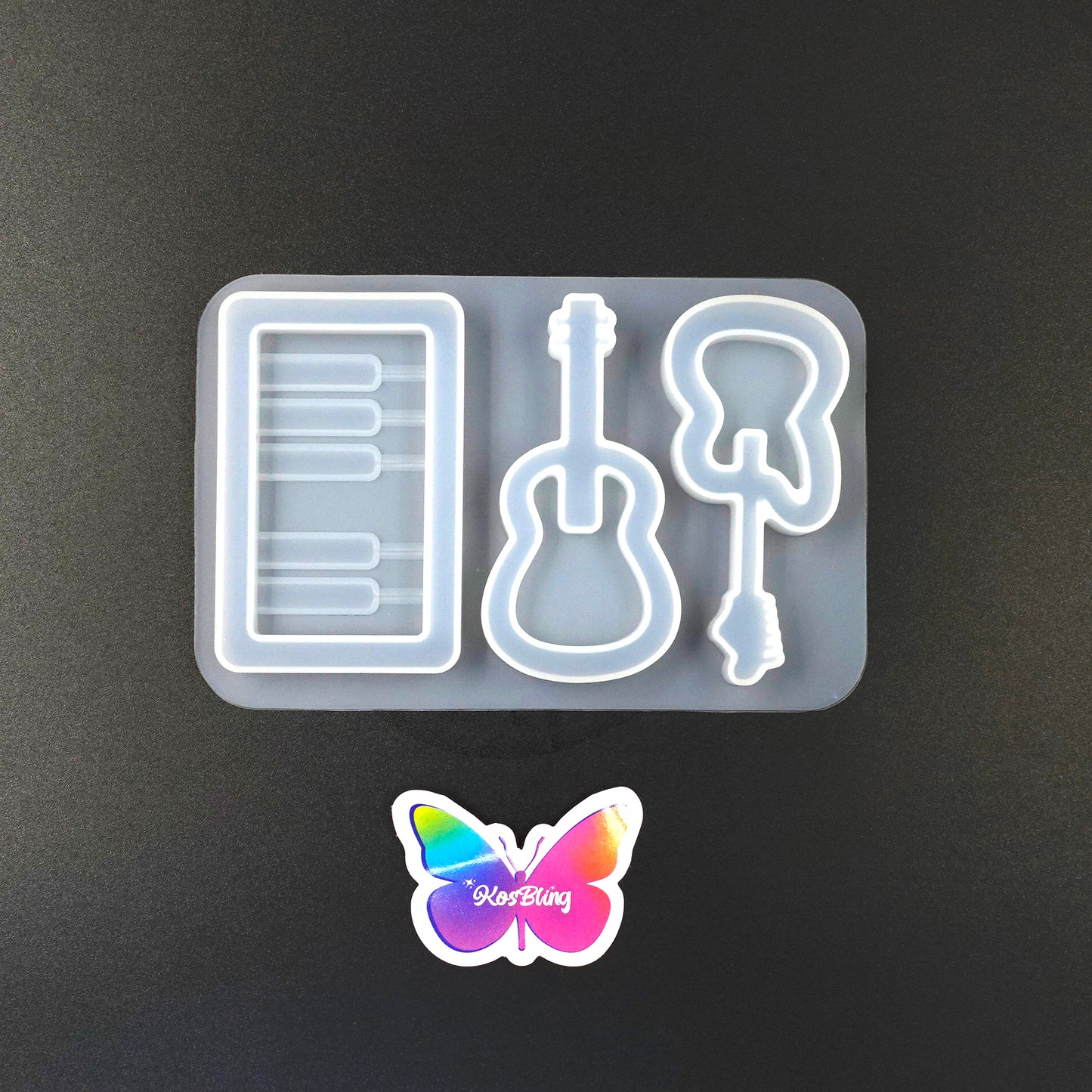 DIY Music resin silicone Mold for Keychain, Kids, Gift