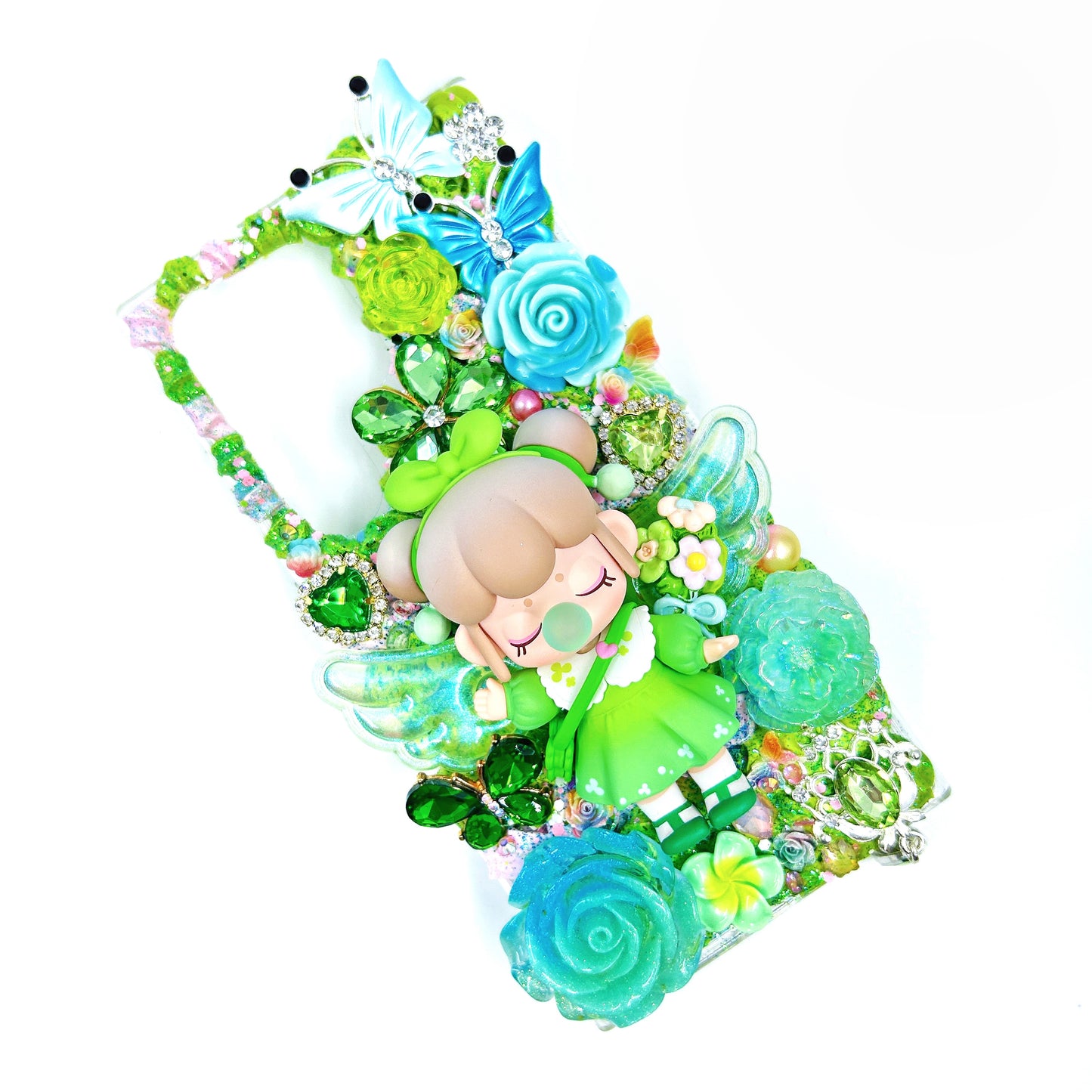 Kosbling handmade nanci green dream cream iphone 16 phonecase