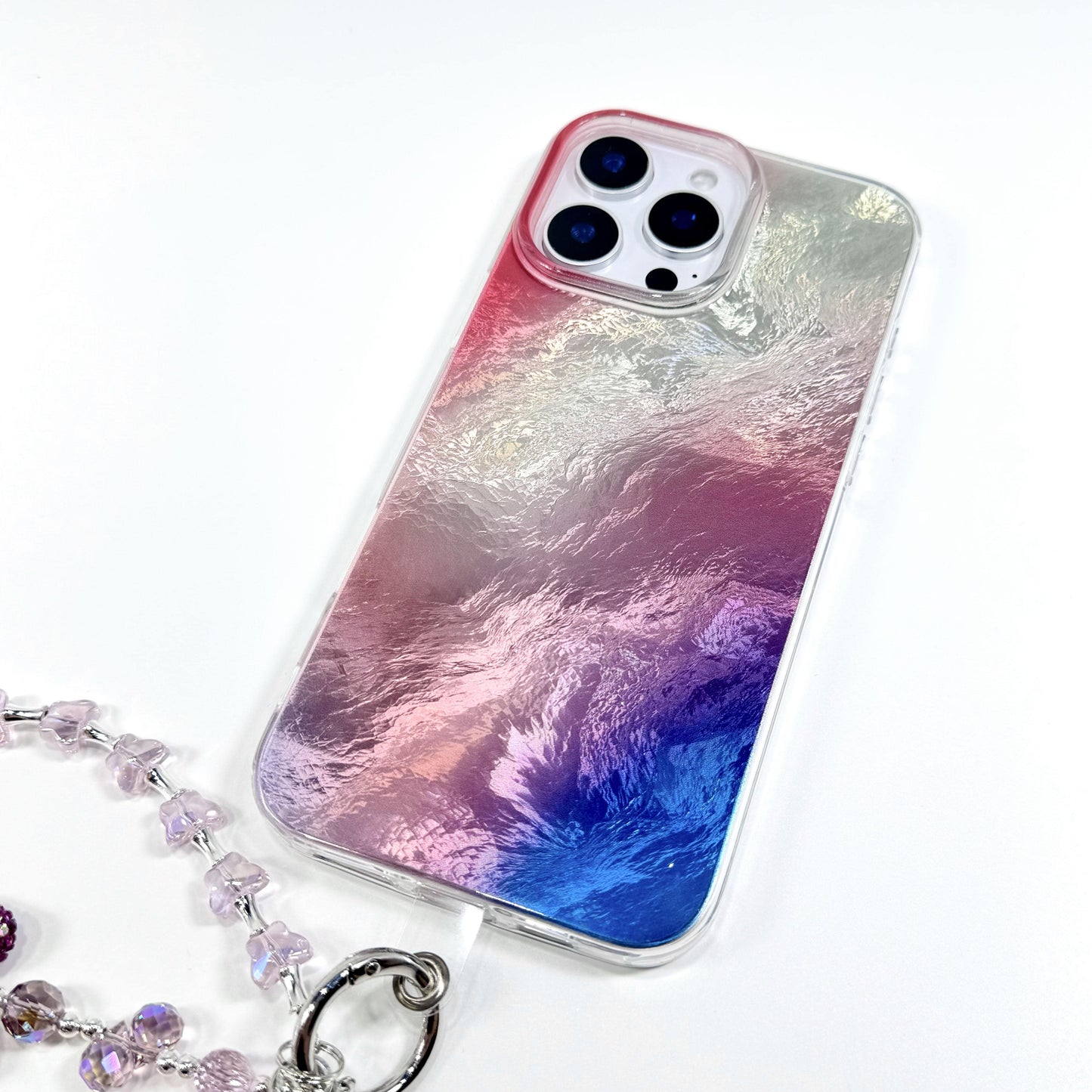 Electroplated Gradient Pleated Phone Case