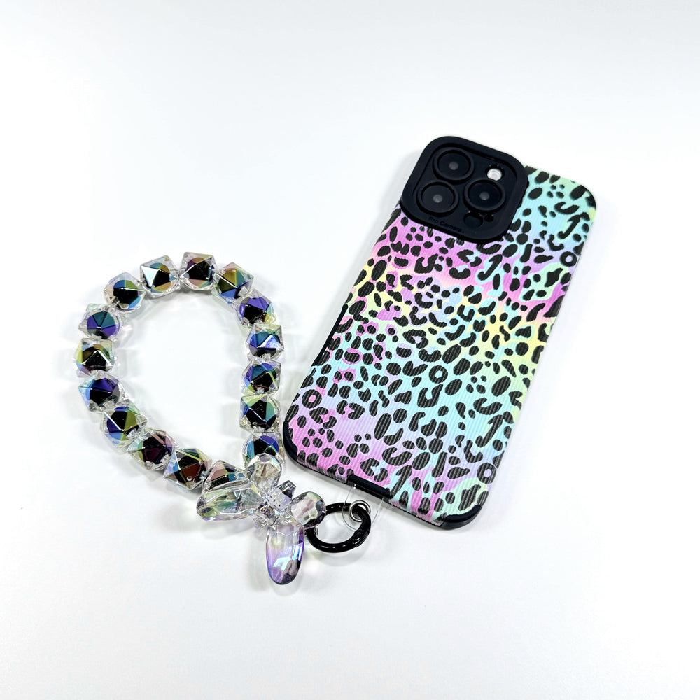 Colorful leopard print phone case