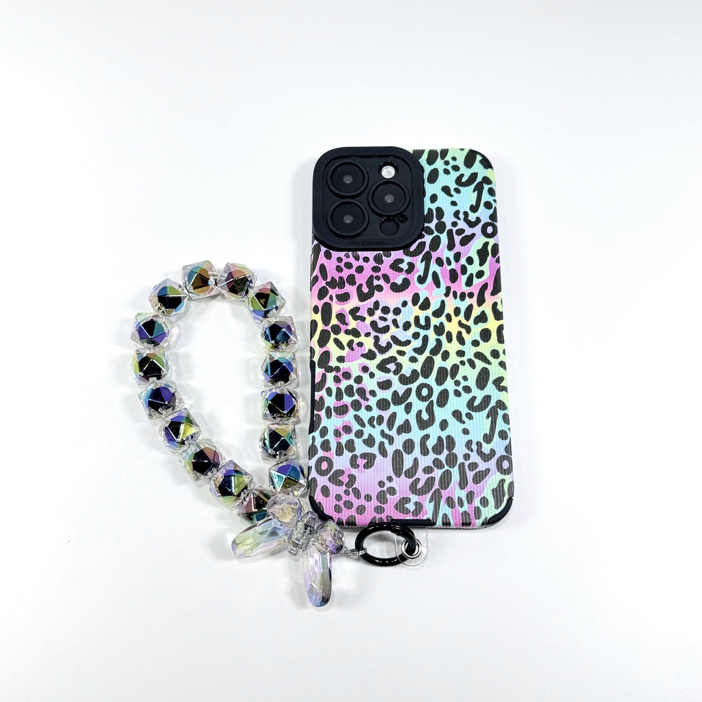 Colorful leopard print phone case