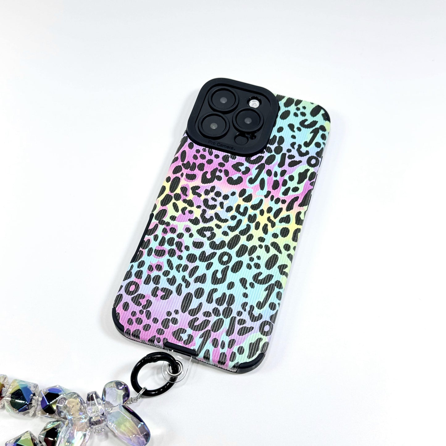 Colorful leopard print phone case