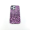 Simple solid color leopard print