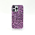 Simple solid color leopard print