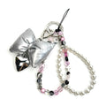 Silver Leather Bow - Y2K Series - Kosbling keychian＆phonechain