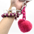 Pink Love - Fluffy Series - Kosbling keychian＆phonechain