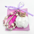 Pink Kit Fox - Fluffy Series - Kosbling keychian＆phonechain