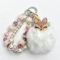 Pink Kit Fox - Fluffy Series - Kosbling keychian＆phonechain