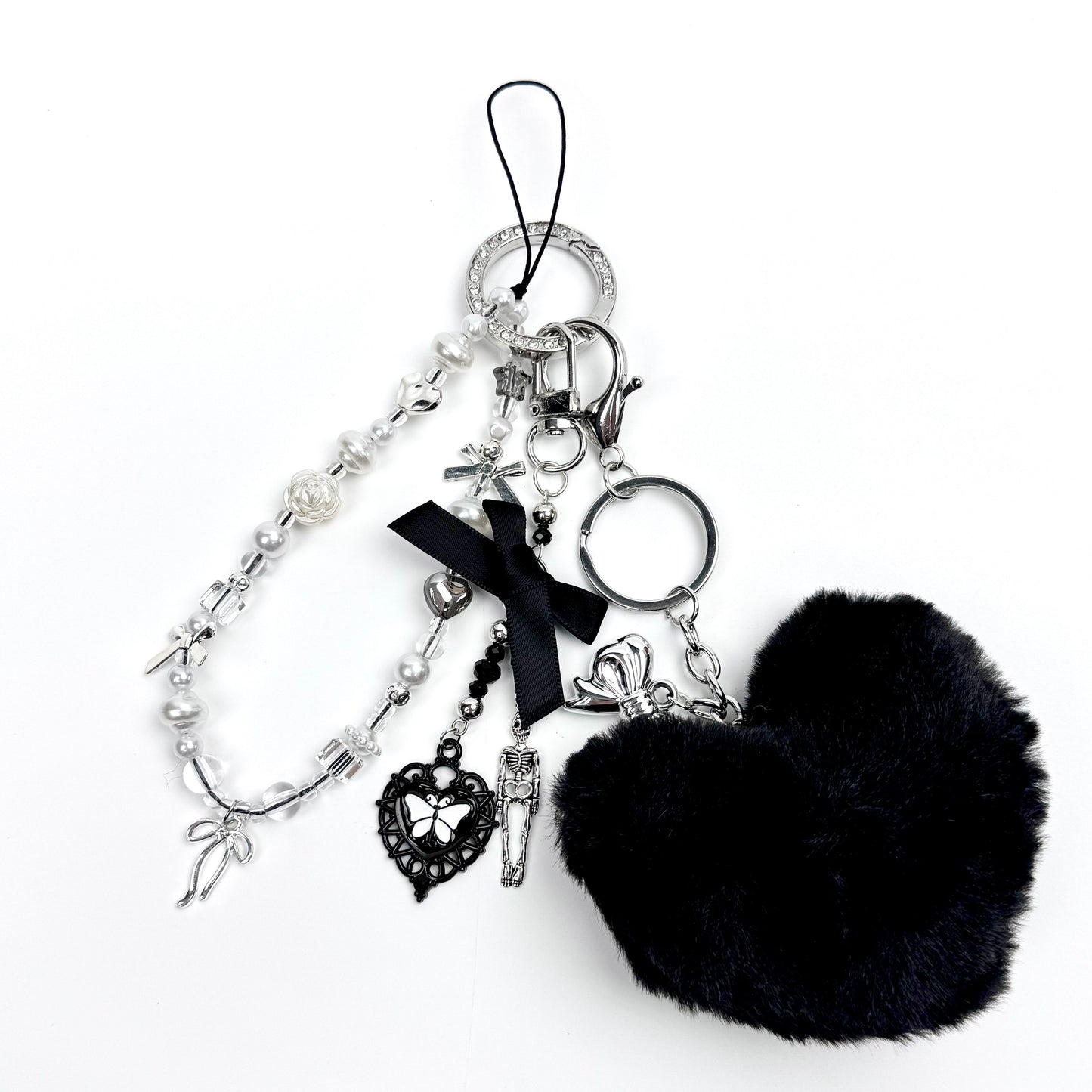 Black Heart - Y2K Series - Kosbling keychian＆phonechain