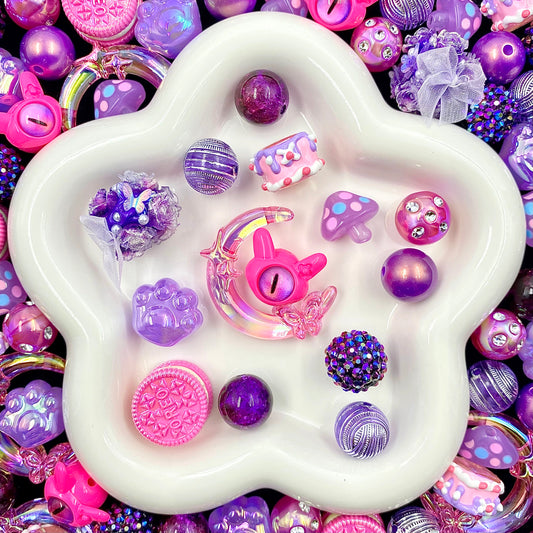 Purple and Pink Beads Mix (for Pen) (miki)-BD