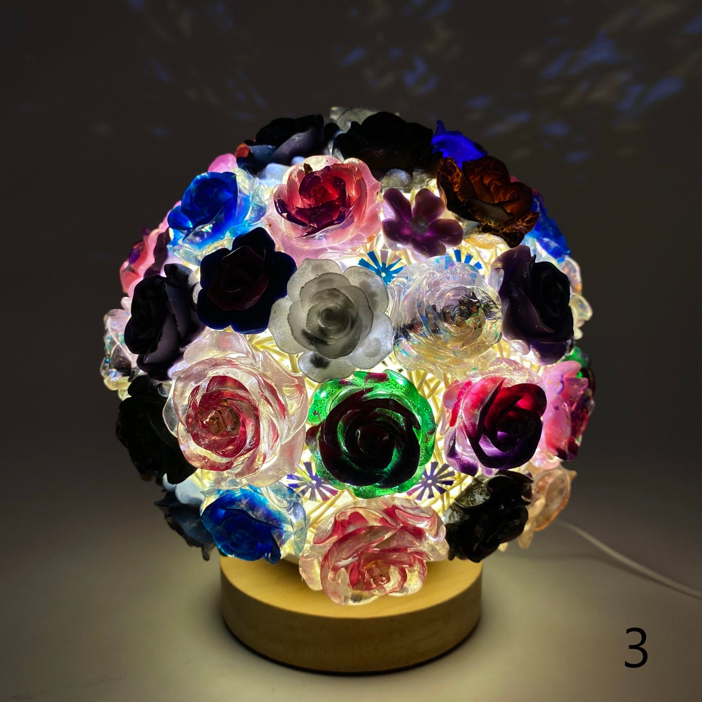 【Night Lamp】Resin Rose Flower Lamp