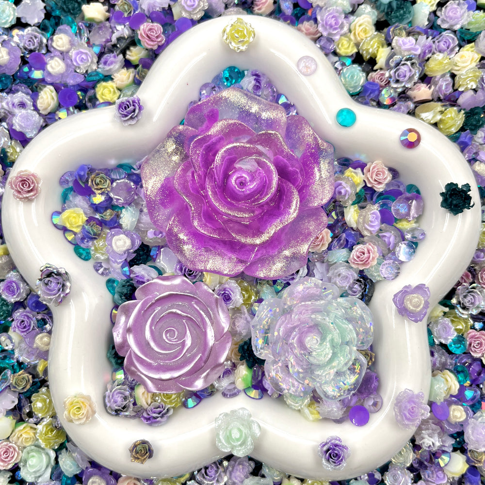 Romance in the Garden - Nail Charm+Rose Mix-glow-FC1-F3031