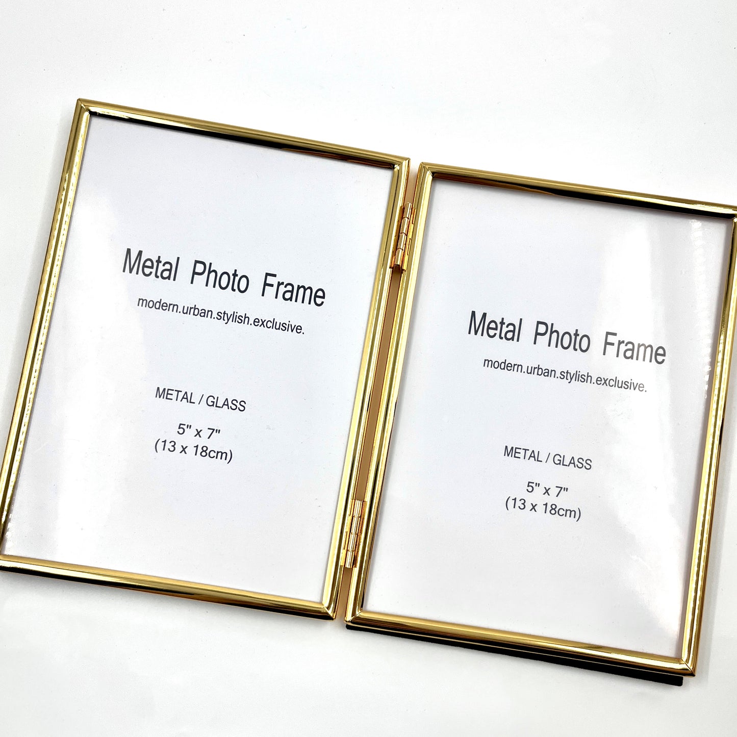 【Photo Frame】Dual-Pages Golden Edge Photo Frame