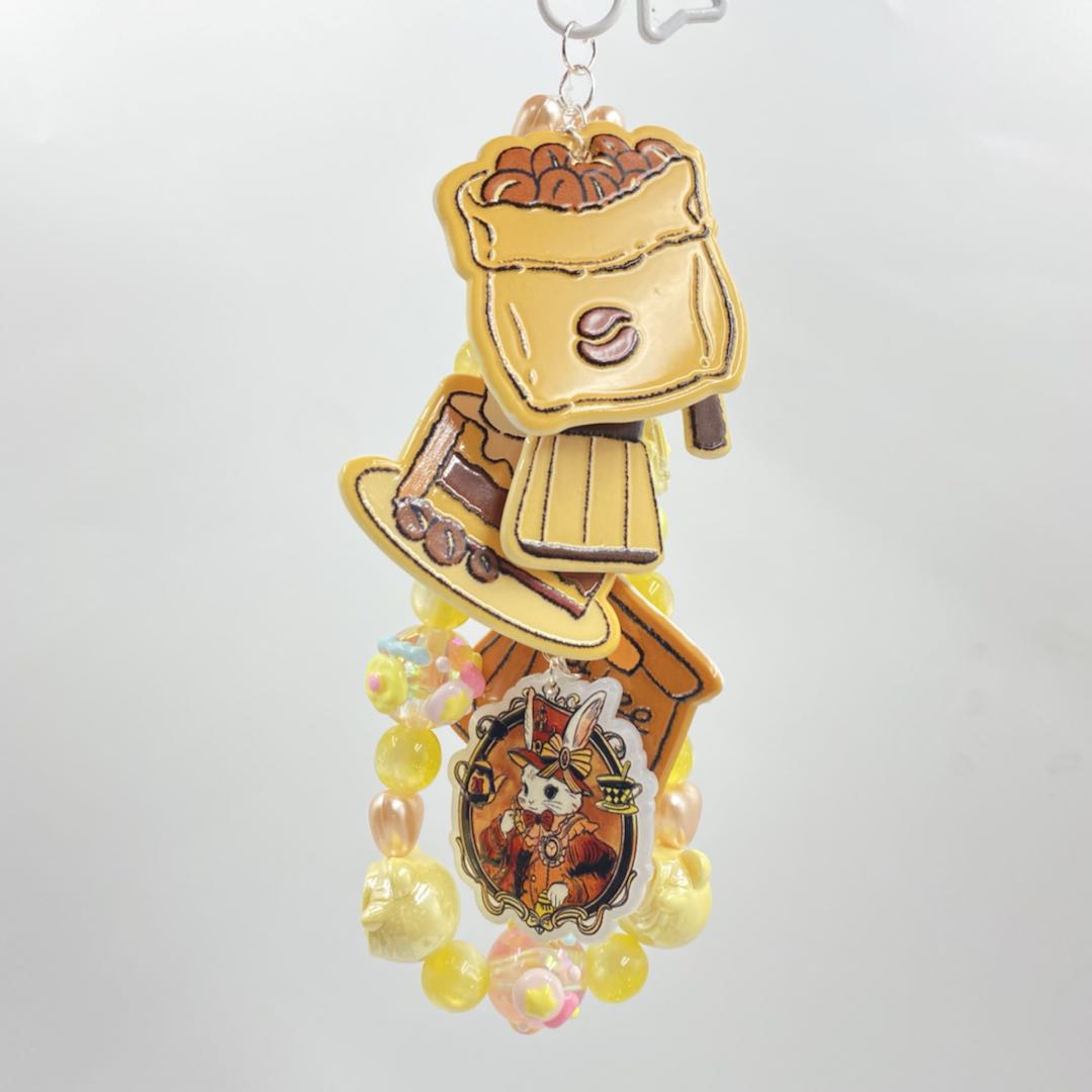 Coffee Time - Double Sided Acrylic Charm/Pendant Mix -supermix