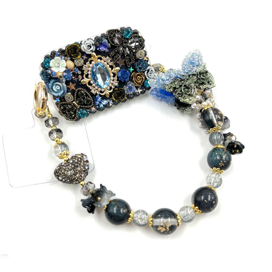 Handmade Phone Clip With Mirror - Cream Glue