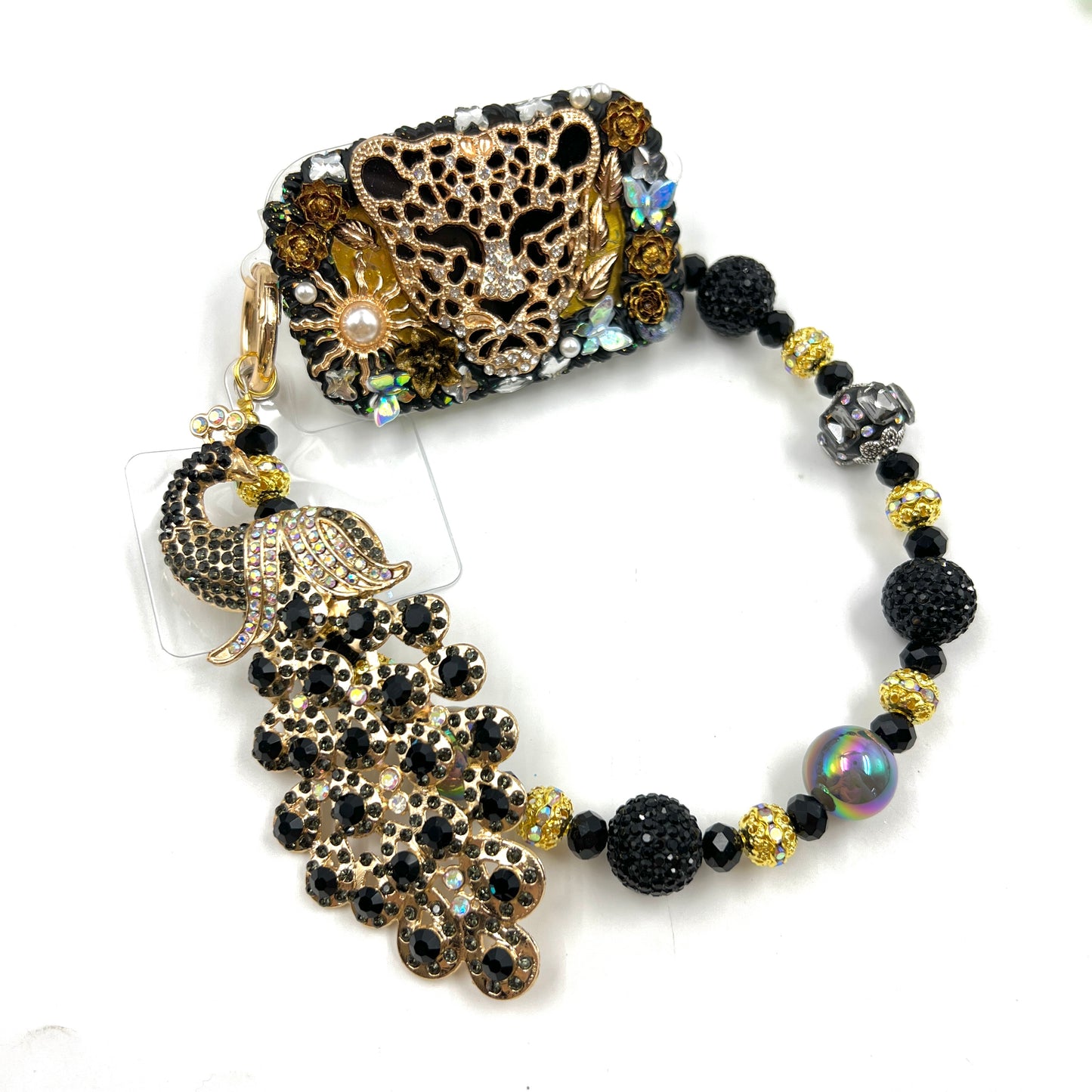 Handmade Phone Clip With Mirror - Cream Glue