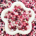 Cranberry Crush Beads Mix For Bracelet Making(Miki)