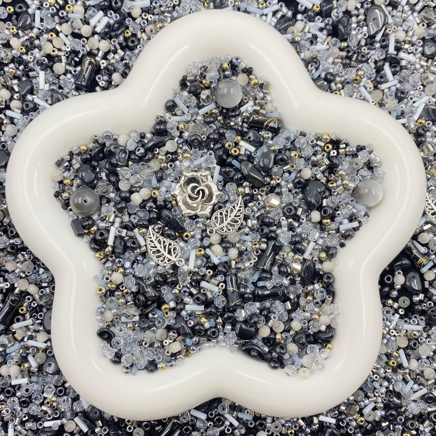 Frozen Midnight Seed Beads Mix for Jewelry