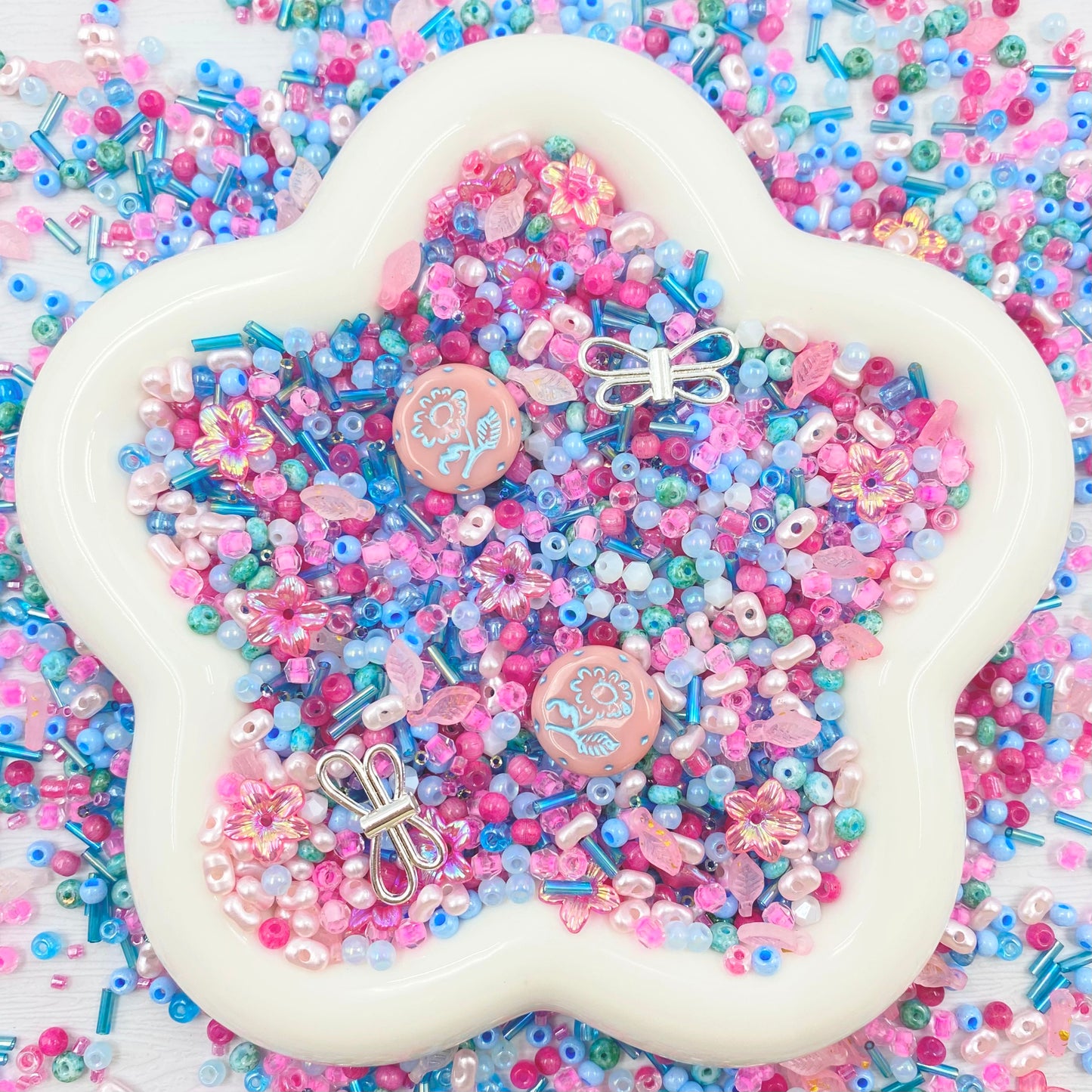 Cotton Candy Seed Beads Mix for Jewelry making-BD