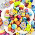 Rainbow Licious- Beads Mix For Keychian Making(Miki)-BD
