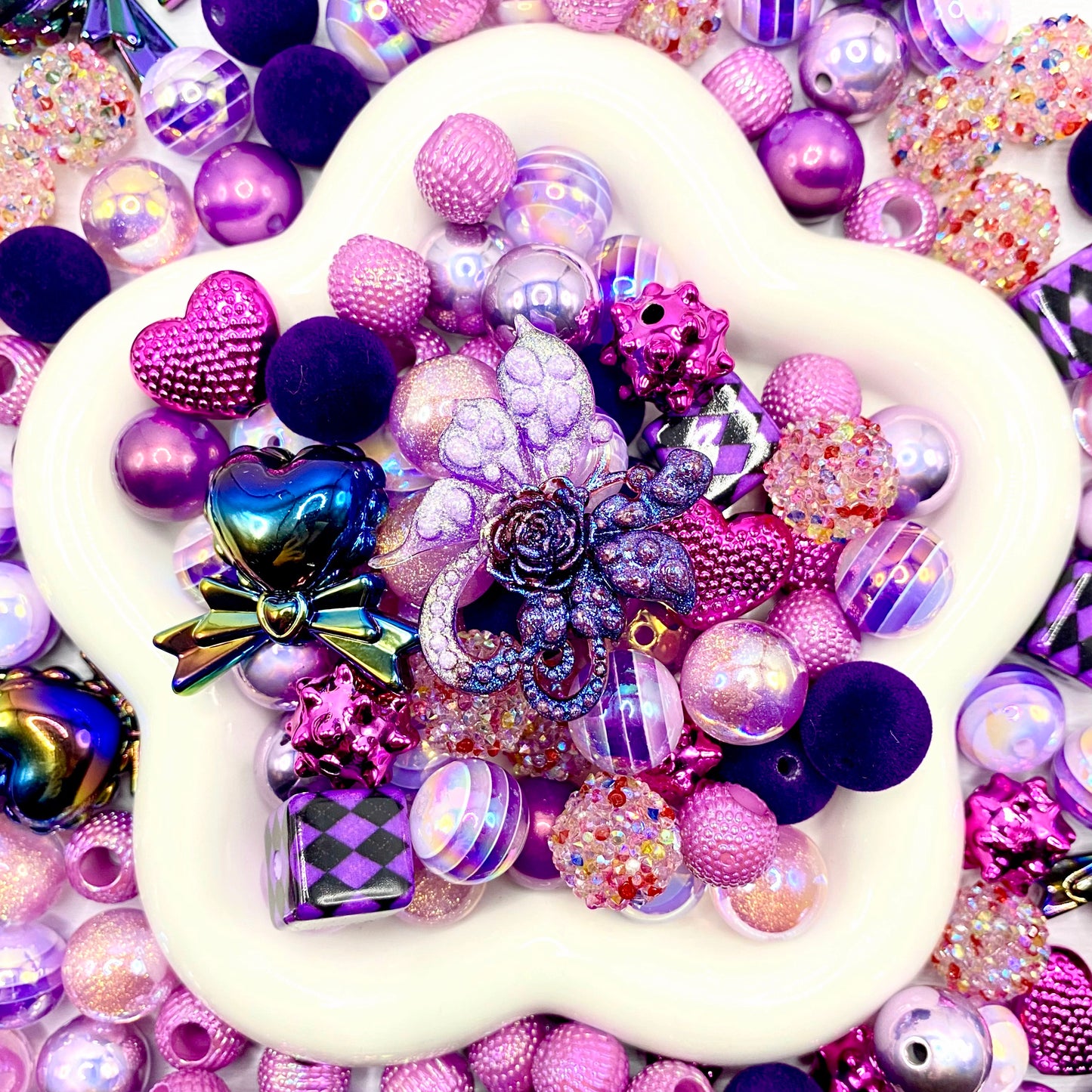 16mm Keychain/Pen Making DIY Beads Mix – 16/20mm Silicone, Resin & Acrylic Beads