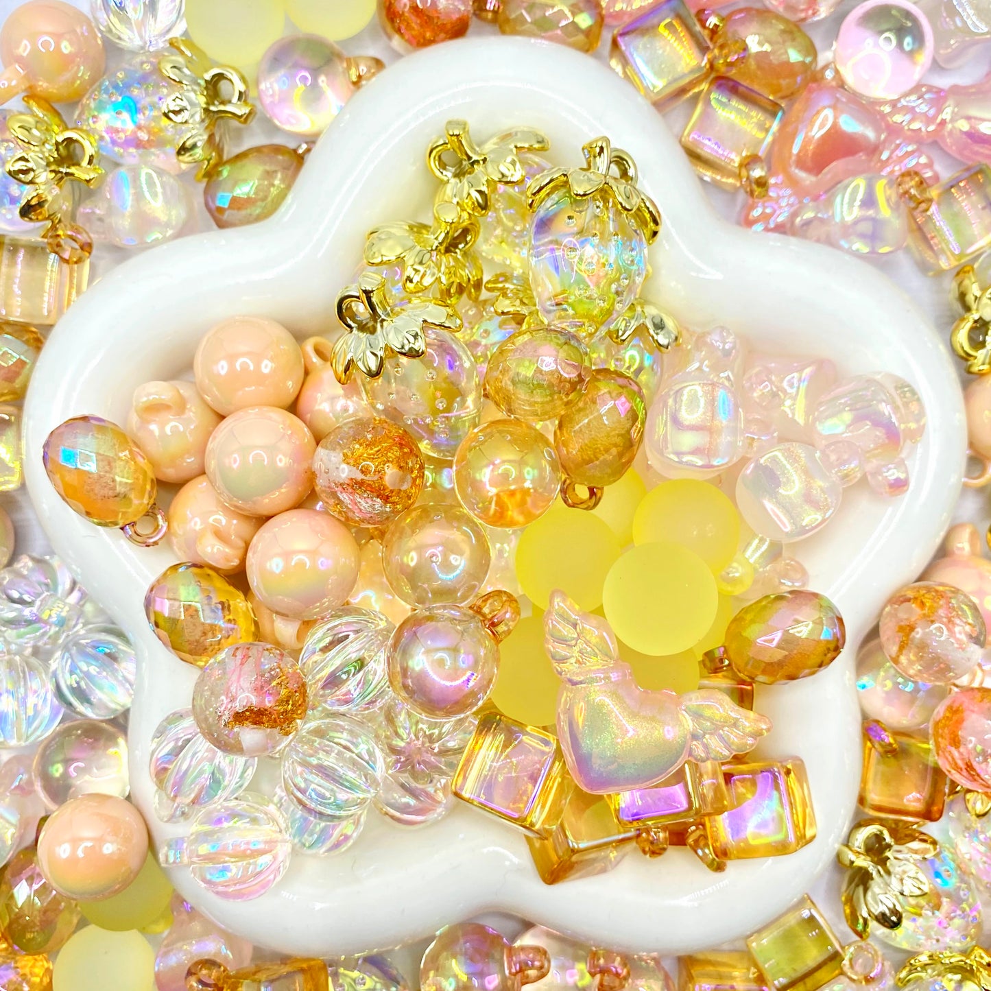 16mm Car Hanger/Ornament Making Beads Mix – 16mm Beads with Hooks, Acrylic/Resin/Glass Beads