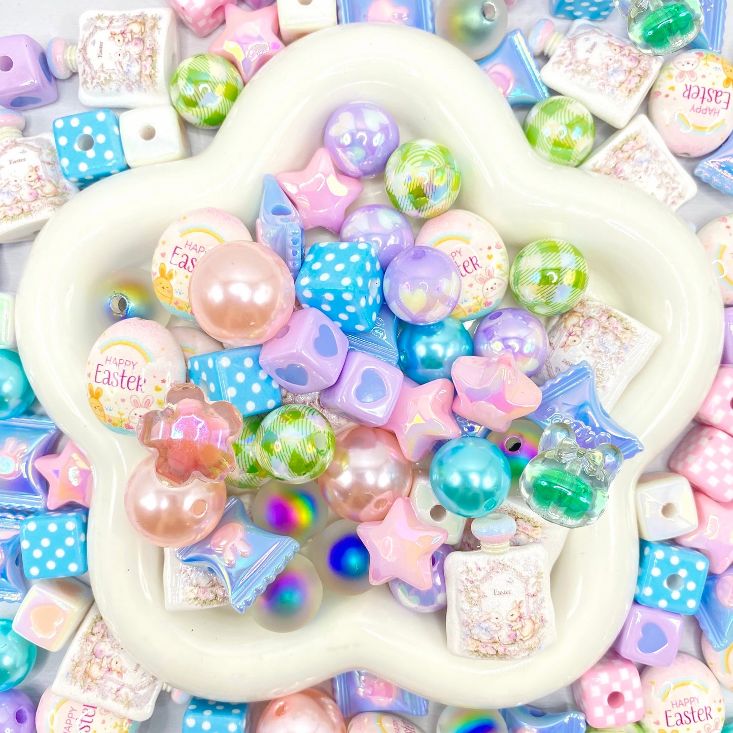 16mm Keychain/Pen Making DIY Beads Mix – 16/20mm Silicone, Resin & Acrylic Beads