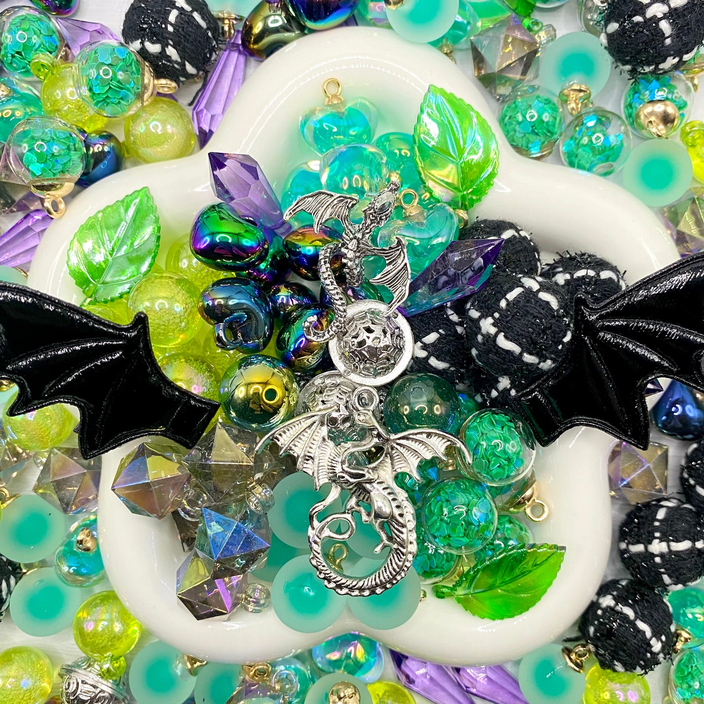 16mm Car Hanger/Ornament Making Beads Mix – 16mm Beads with Hooks, Acrylic/Resin/Glass Beads