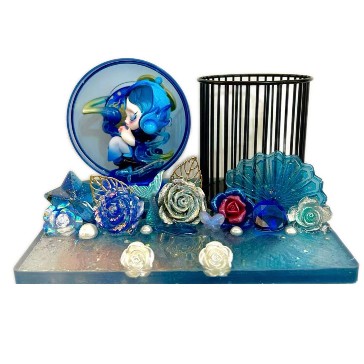 【20% OFF LIVE OFFER】Handmade Resin Stand with Doll Brush Holder & Phone Stand Feature Blind Bag 2