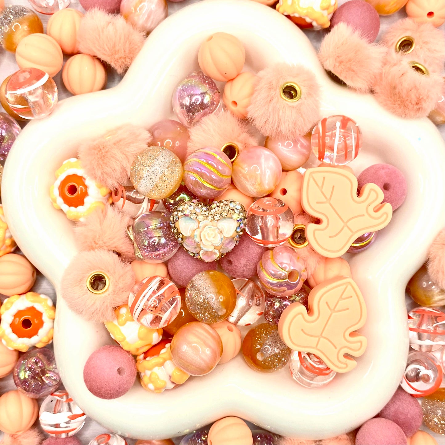 16mm Keychain/Pen Making DIY Beads Mix – 16/20mm Silicone, Resin & Acrylic Beads