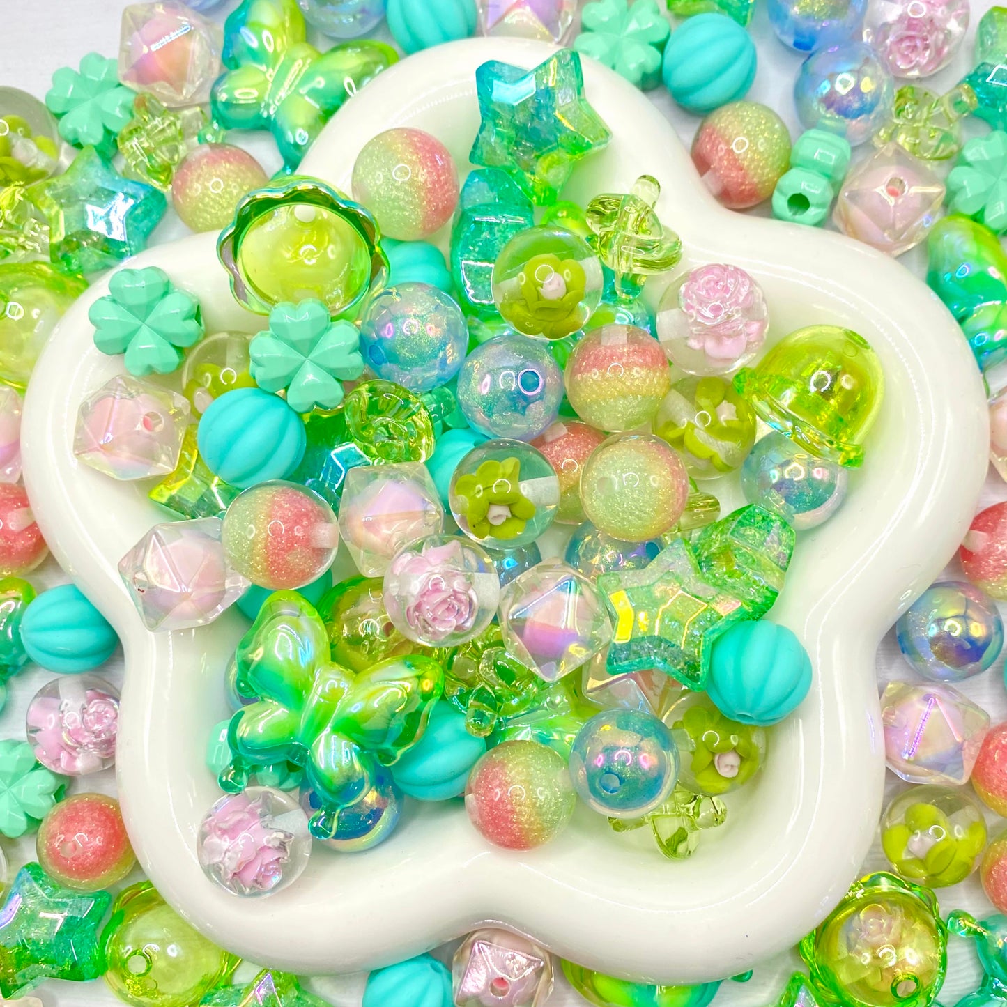 16mm Keychain/Pen Making DIY Beads Mix – 16/20mm Silicone, Resin & Acrylic Beads