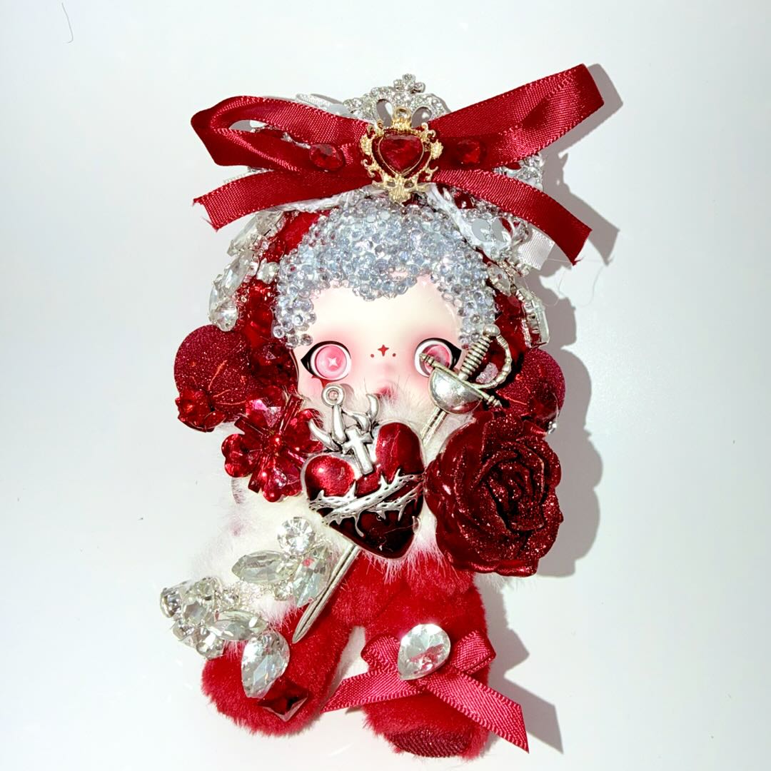 Secret*Symphony of Wishes - Skull Panda Winter Symphony Handmade Diamond Plush Doll